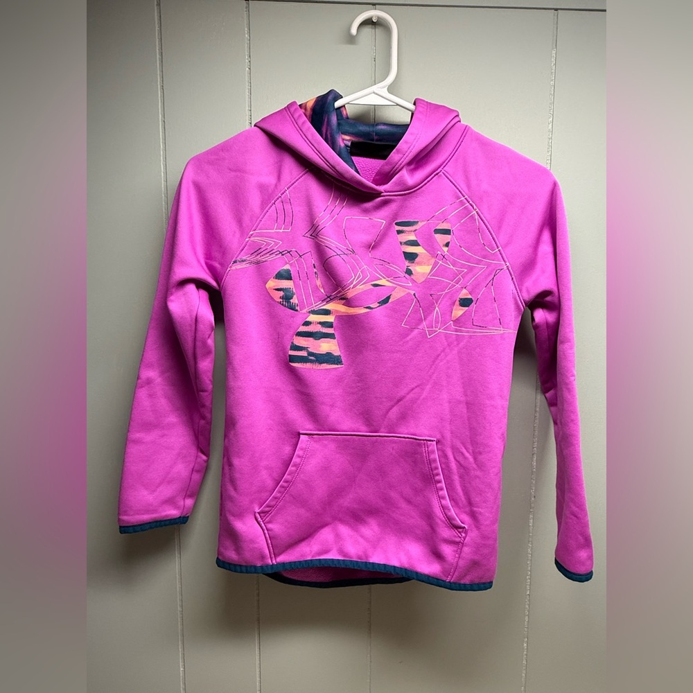Under Armour Pink Hoodie Size Youth M